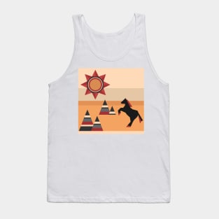 Horse jumping in mountains Tank Top